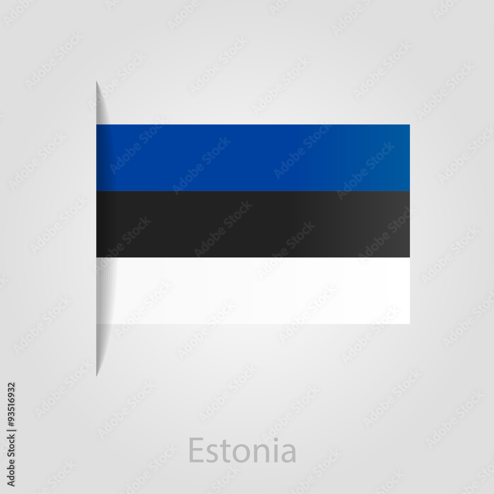 Estonian flag, vector illustration