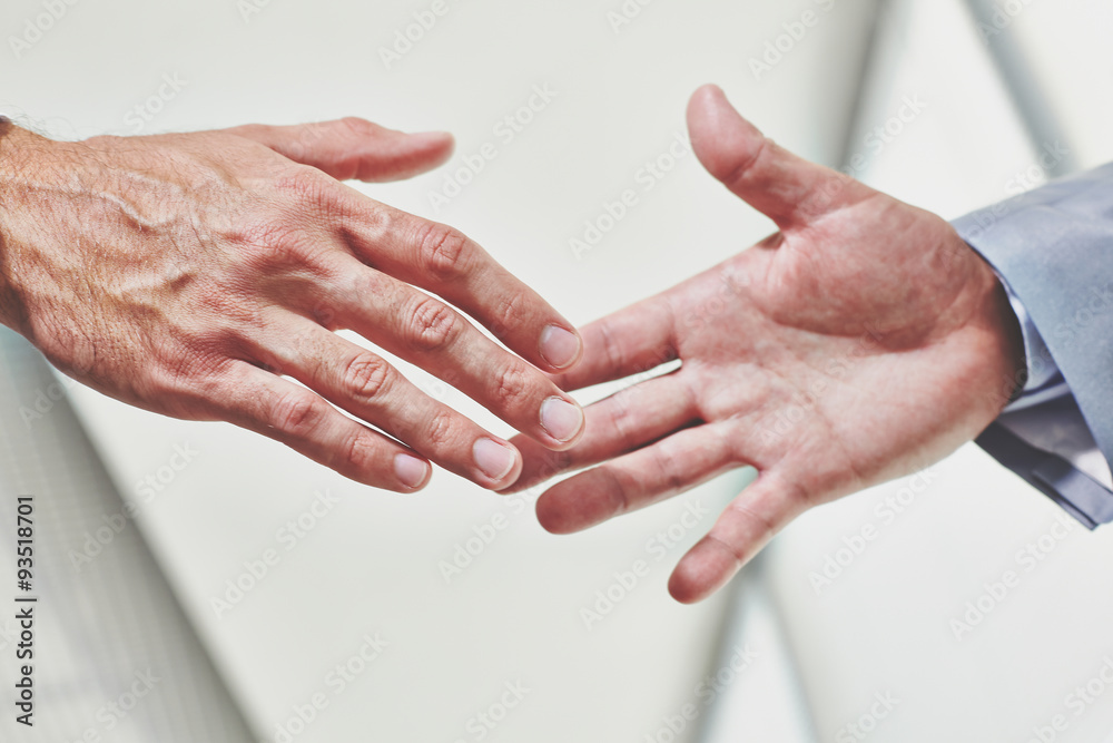 Fototapeta premium Hands of business partners