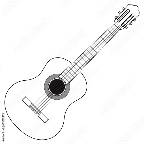 Classic Acoustic Guitar. 