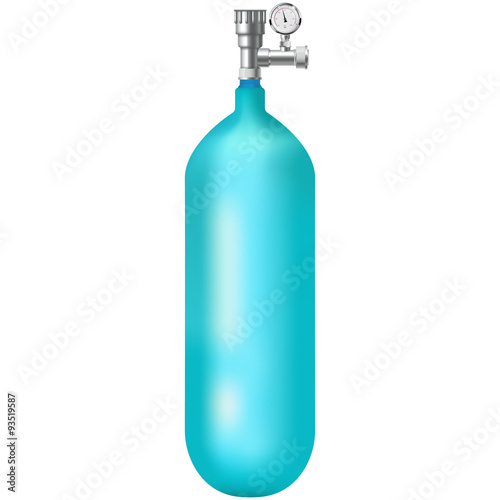 Oxygen cylinder and Manometer.