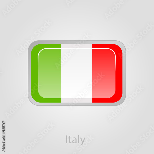 Italy flag button, vector illustration Free Download Italy flag button, vector illustration - GFXLoad