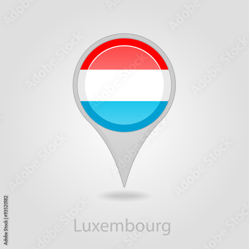 Free Download Luxembourg flag pin map icon, vector illustration - GFXLoad