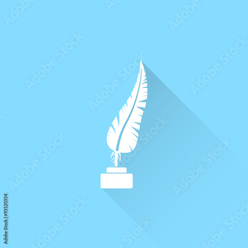 Feather vector icon.