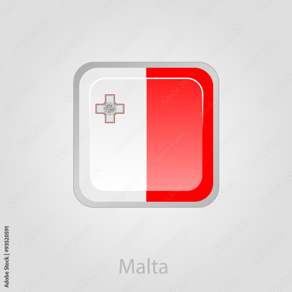 Malta flag button, vector illustration Malta flag button, vector illustration