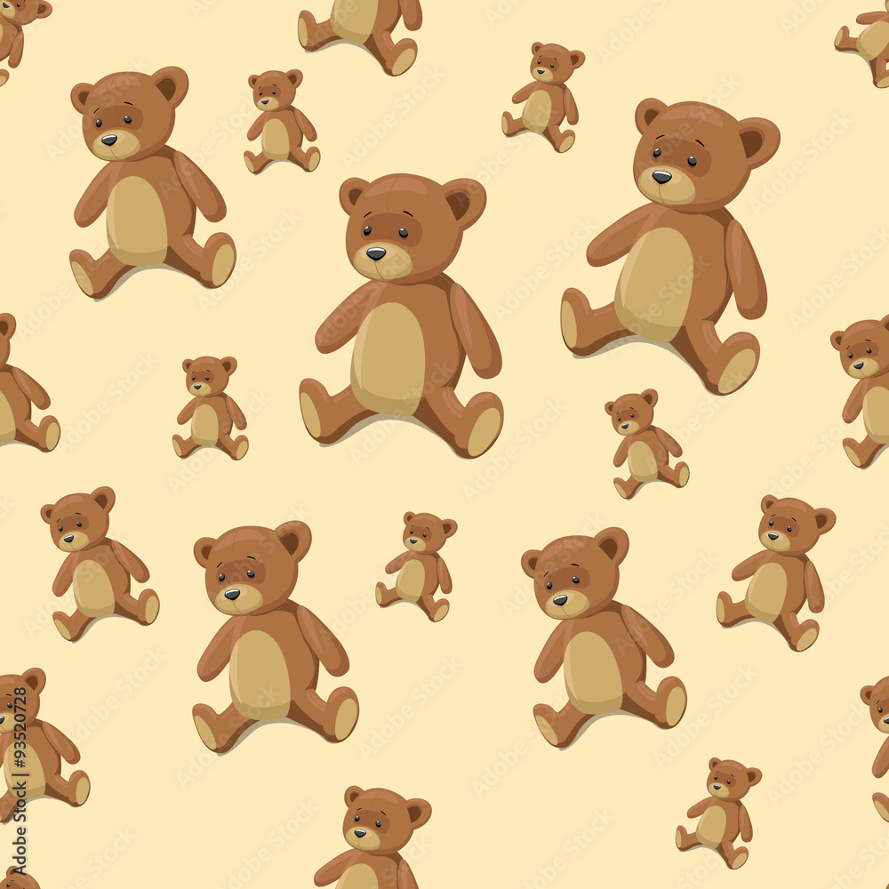 Seamless background teddy bear toy vector Seamless background teddy bear toy vector