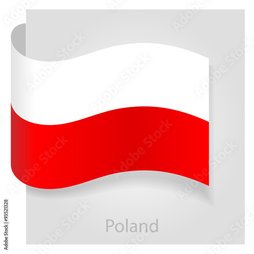 Poland flag, vector illustration