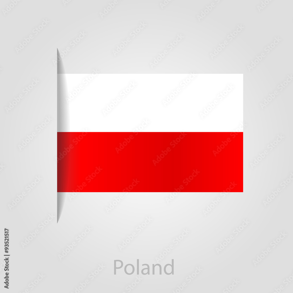 Poland flag, vector illustration