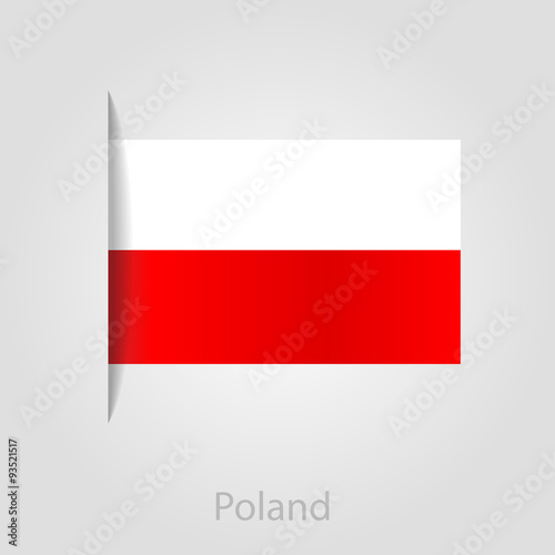Poland flag, vector illustration