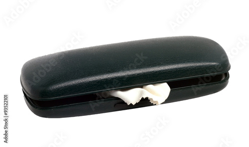 large green cover glasses on a white background