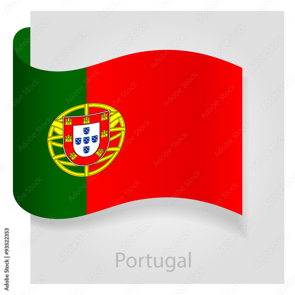 Portugal flag, vector illustration