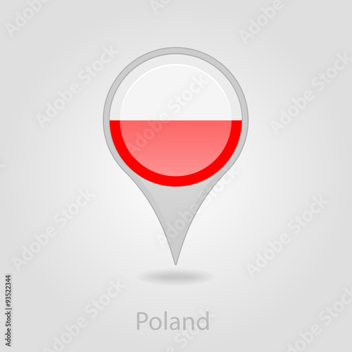 Poland flag pin map icon, vector illustration Free Download Poland flag pin map icon, vector illustration - GFXLoad