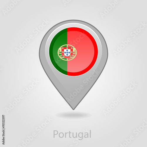 Free Download Portugal flag pin map icon, vector illustration - GFXLoad