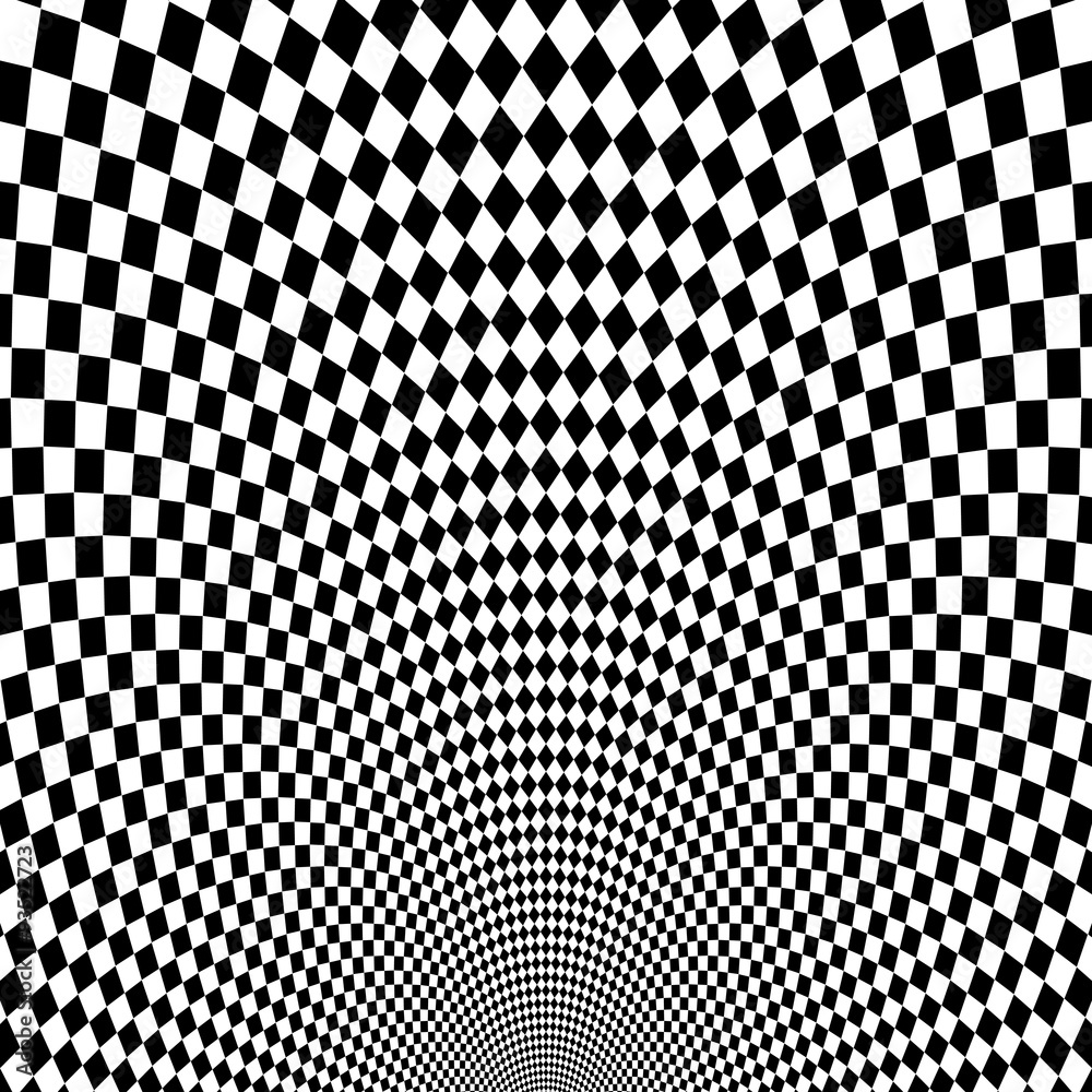 Fototapeta premium Vector optical illusion black and white background 