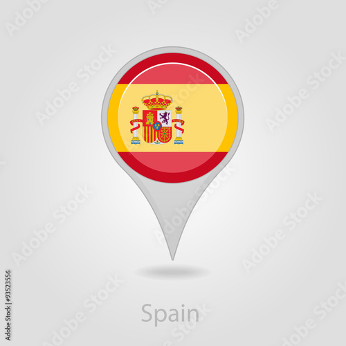 Spanish flag pin map icon, vector illustration Free Download Spanish flag pin map icon, vector illustration - GFXLoad