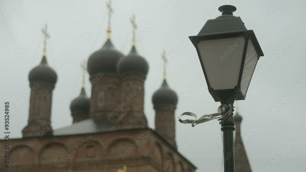 Street lamp against the backdrop of the domes Street lamp against the backdrop of the domes