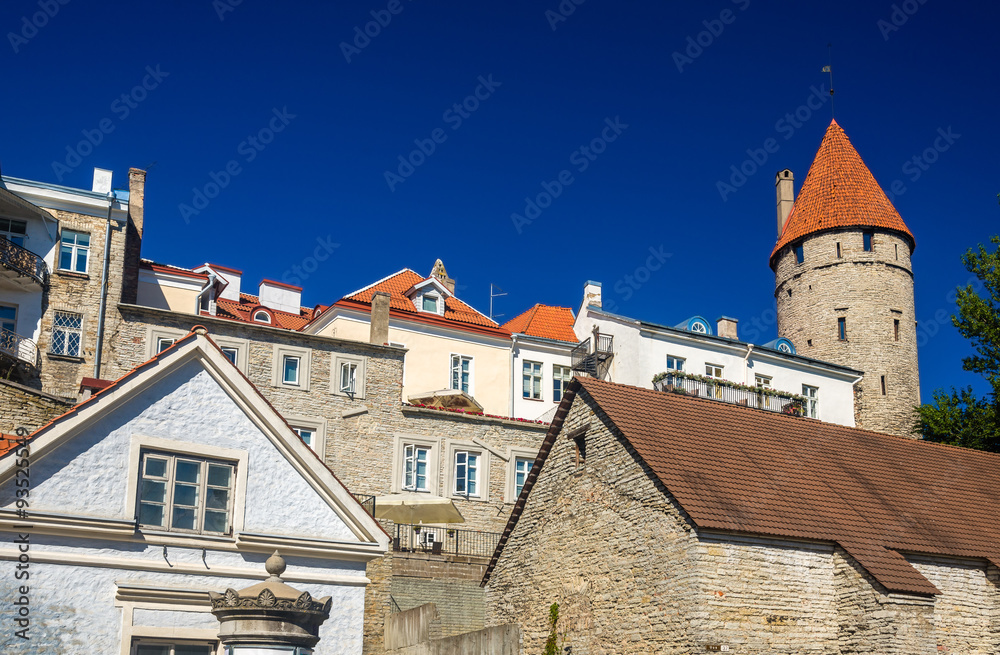 Buildings in the historic centre of Tallinn, Estonia