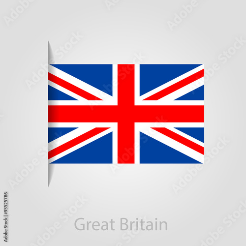 United Kingdom flag, vector illustration