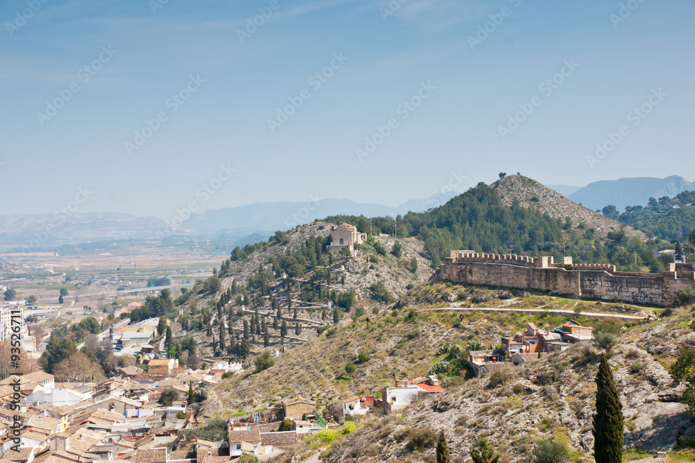 Panoramic view of Xativa, Valencia, Spain