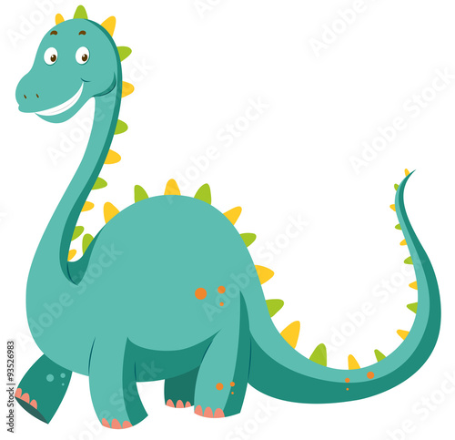 Green dinosaur with long neck