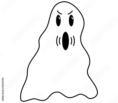 fantasma su sfondo bianco
