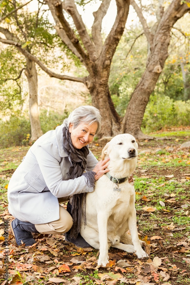 Senior woman in the park Senior woman in the park