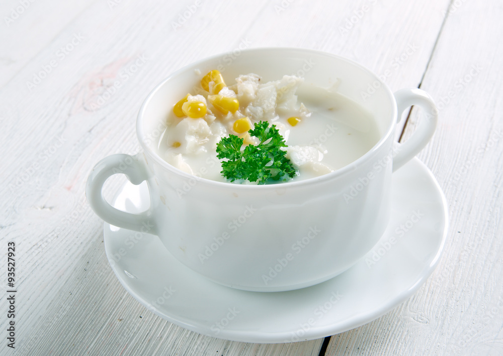 Thick smoked-haddock chowder Thick smoked-haddock chowder