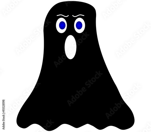 fantasma su sfondo bianco