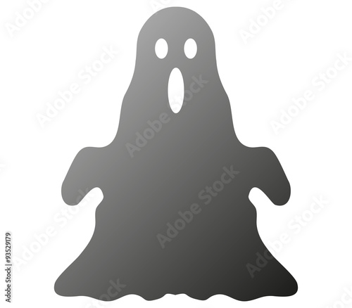 fantasma su sfondo bianco