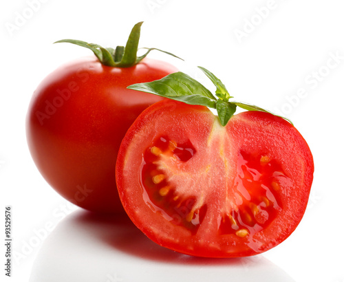 Wallpaper Mural Whole and cut tomatoes isolated on white Torontodigital.ca