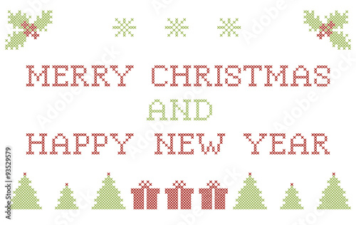Christmas embroidering