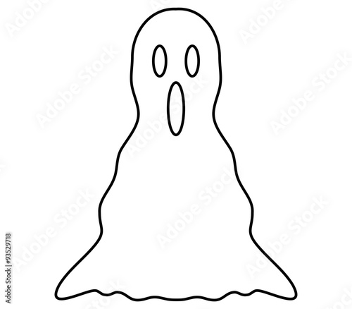 fantasma su sfondo bianco