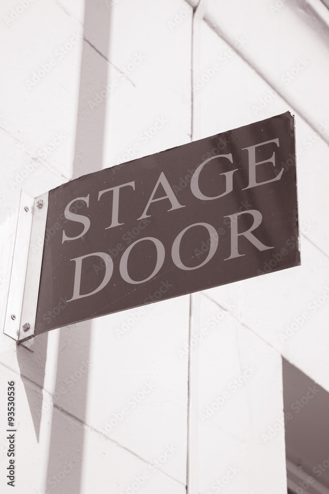 Obraz premium Stage Door Sign