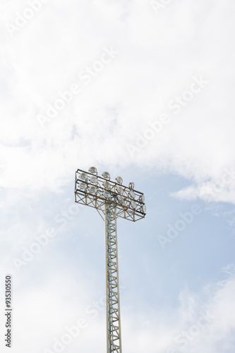 spot light in football field photo