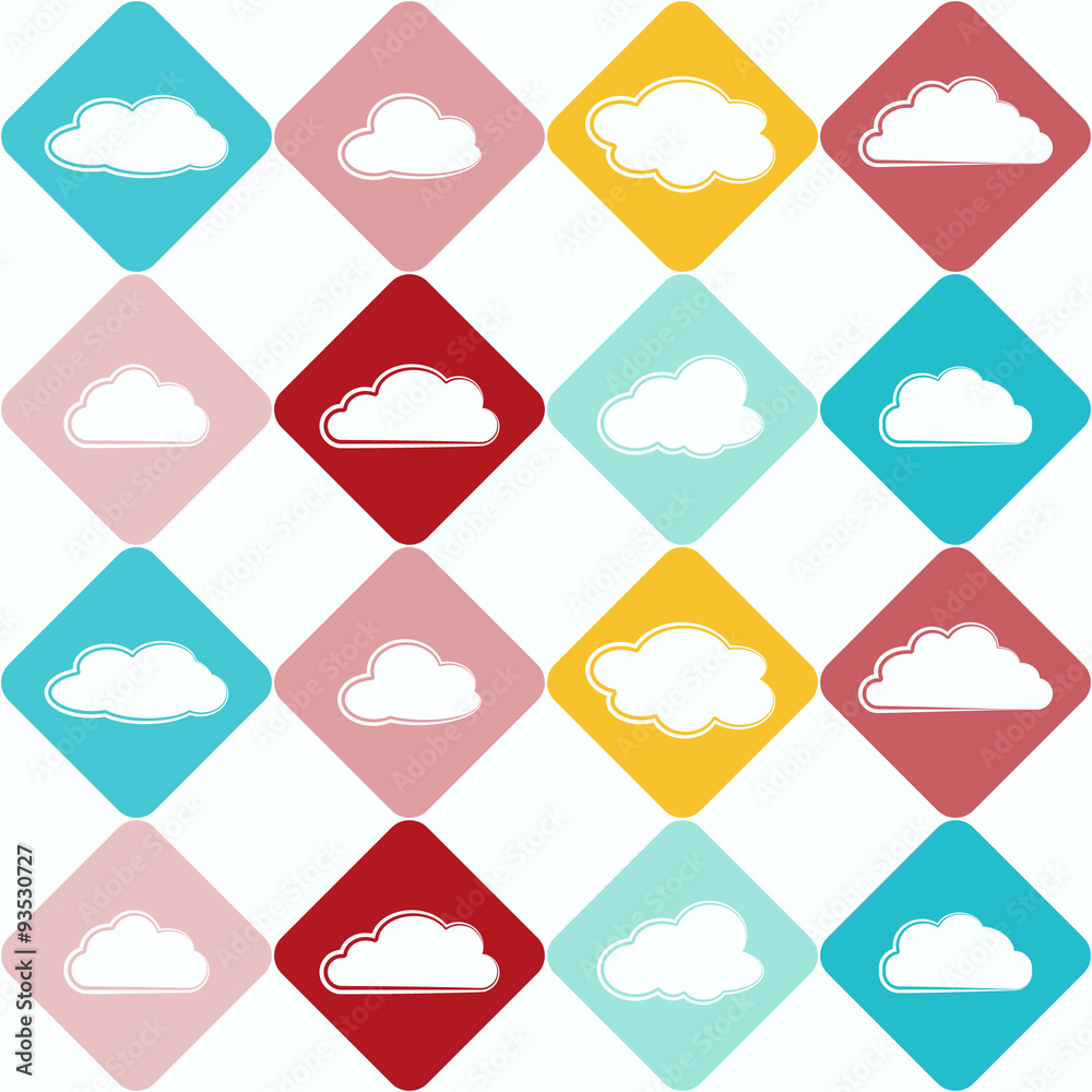 Seamless background with clouds for your design Seamless background with clouds for your design