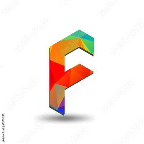 Free Download colorful triangular initial logo F - GFXLoad