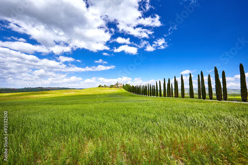 Landscape of Val d'Orcia province. Tuscany, Italy.