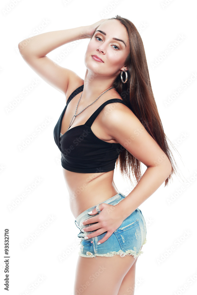 model posing in jeans model posing in jeans