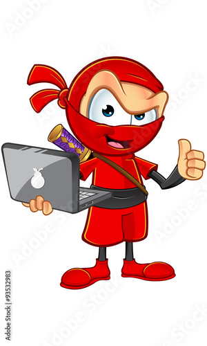 Sneaky Red Ninja Character