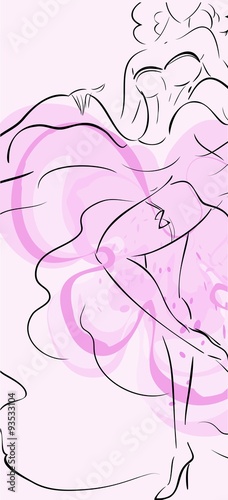 Cancan dancer sketch