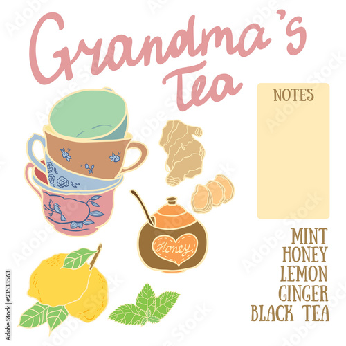 Delicious autumn grandma s tea recipe with lemon  honey  ginger and mint