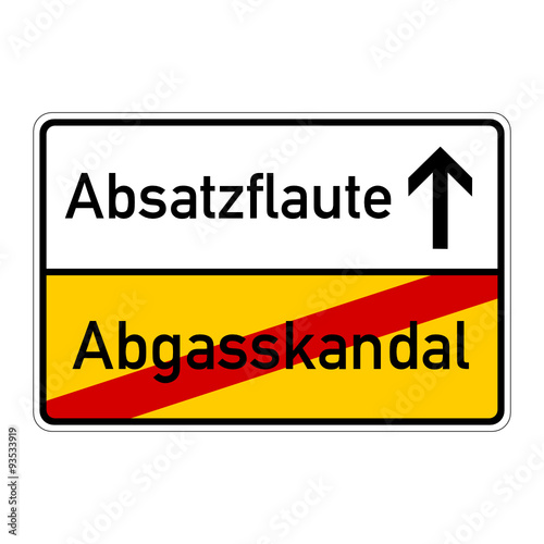 ortsschild abgasskandal abstazflaute I