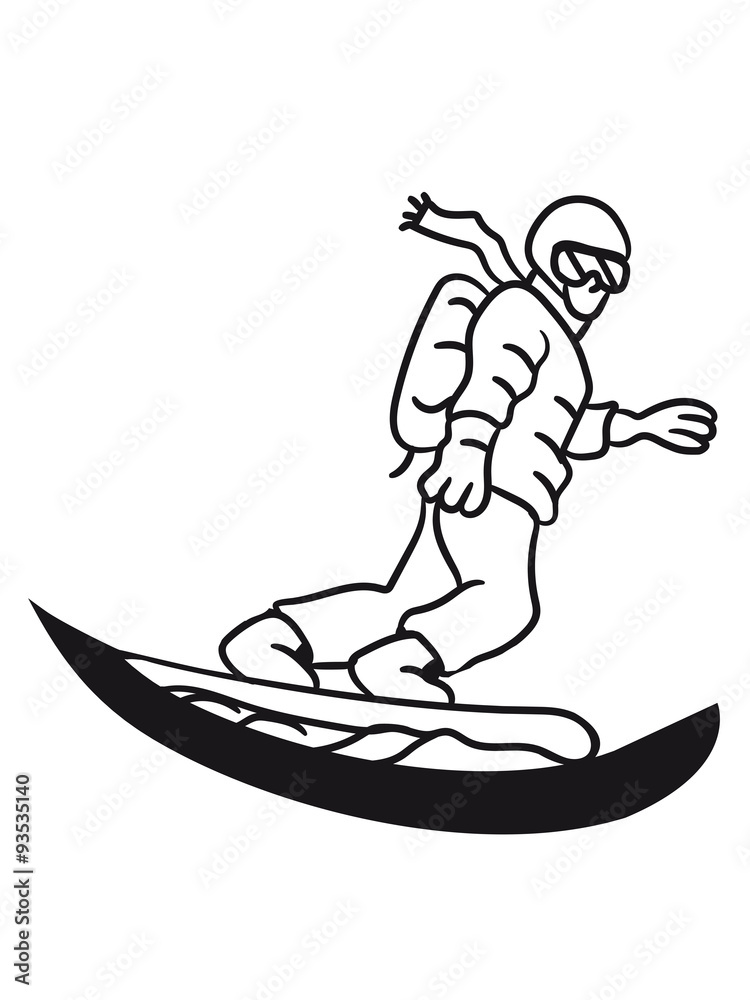 snowboarder fun runterfahren mountain snow ski jump