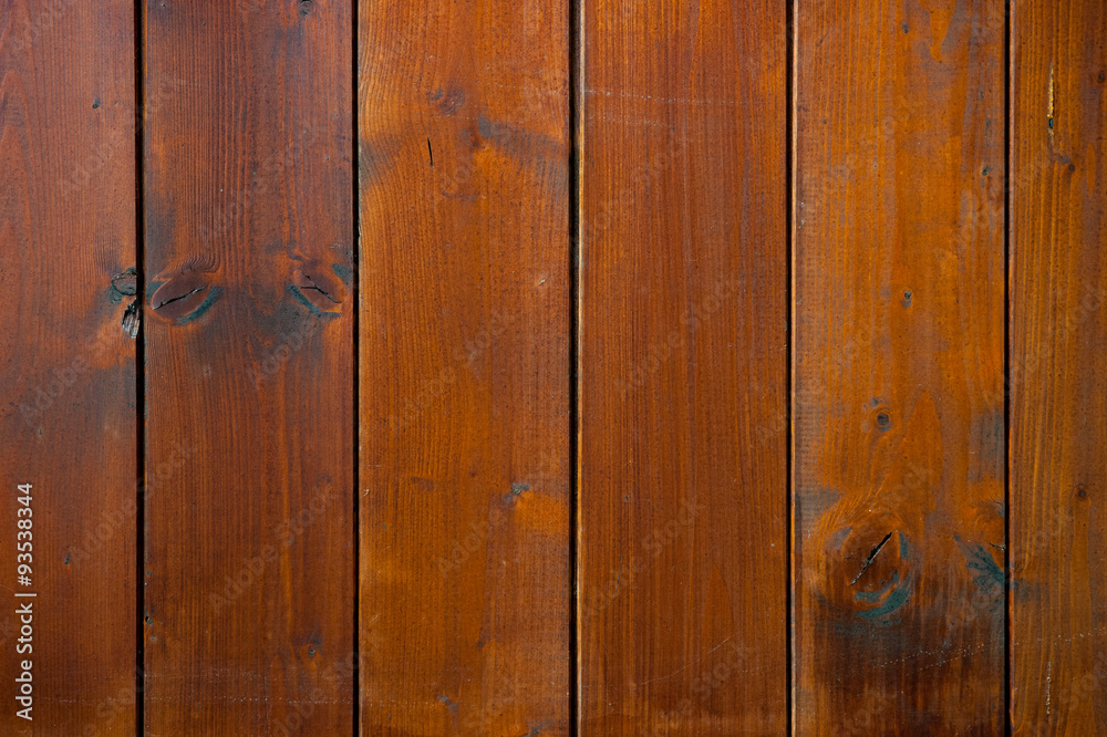 Naklejka premium Brown wood plank wall seamless surface background