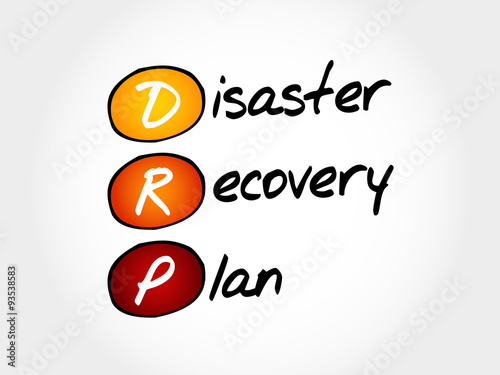 DRP - Disaster Recovery Plan, acronym business concept
