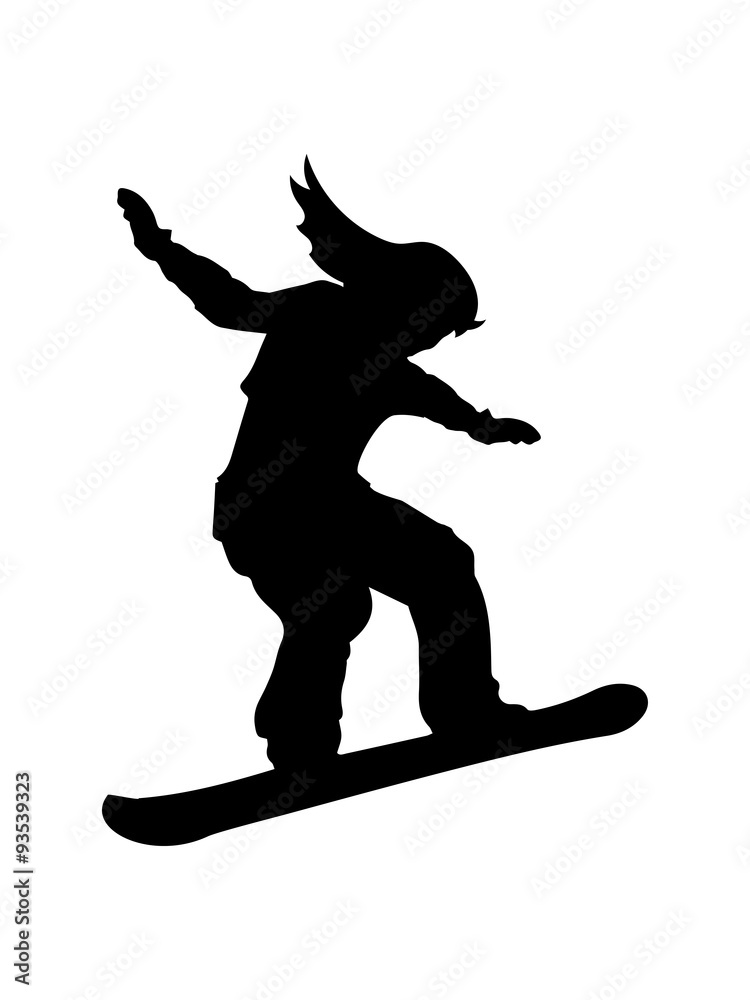 snowboarder snowboarder jump long hair stunt
