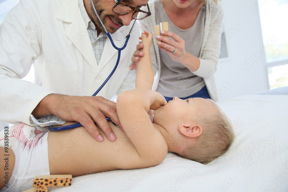 Baby boy at the doctor's office