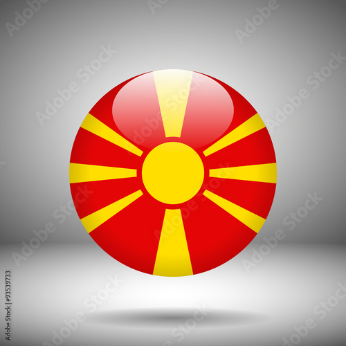 Round flag of Macedonia