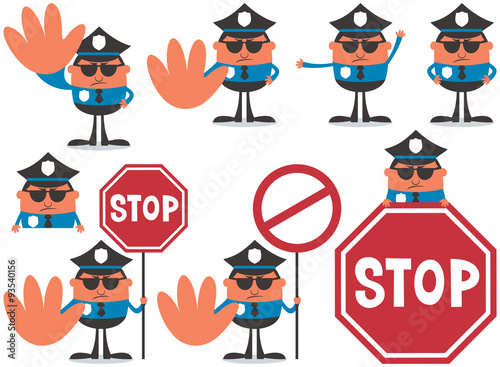 Police Officer / Police officer in 8 different poses.