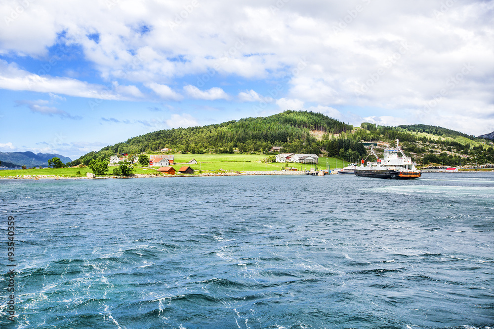 Typical landscape of the Norwegian coast. Stavanger, Norway.