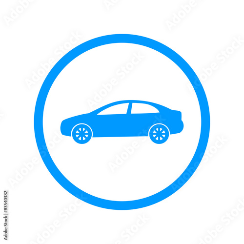 Car icon. Flat design style